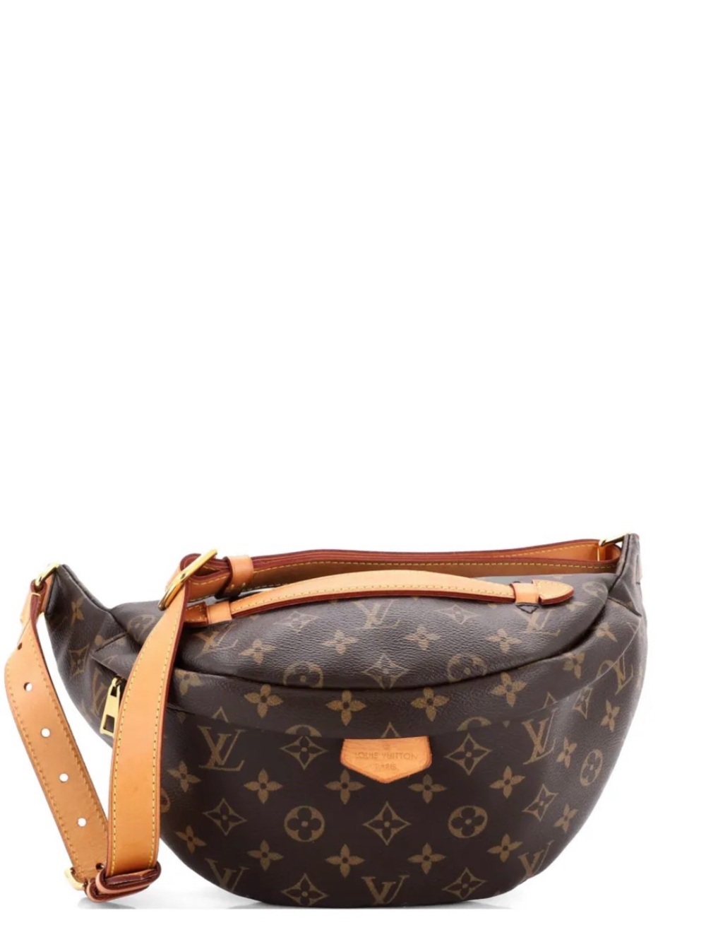 Louis Vuitton Monogram Canvas Crossbody Bumbag with Tan Trim